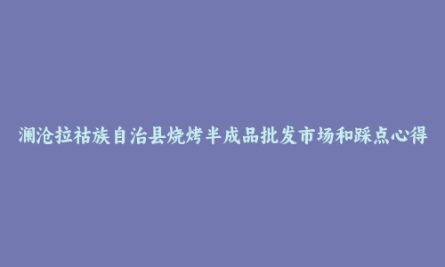 澜沧拉祜族自治县烧烤半成品批发市场和踩点心得