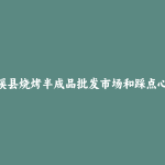 濉溪县烧烤半成品批发市场和踩点心得