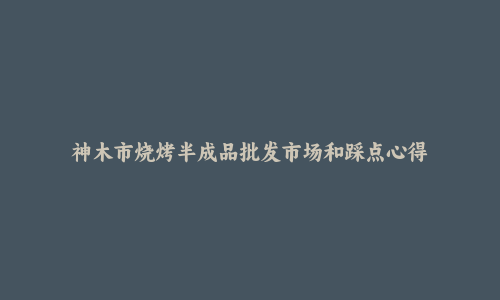 神木市烧烤半成品批发市场和踩点心得