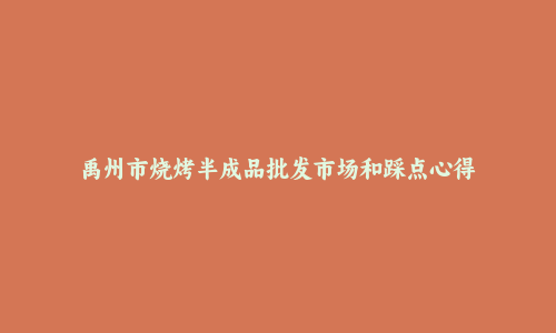 禹州市烧烤半成品批发市场和踩点心得