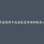 通许县烧烤半成品批发市场和踩点心得