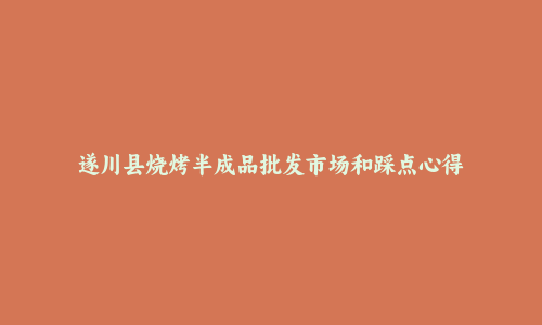 遂川县烧烤半成品批发市场和踩点心得