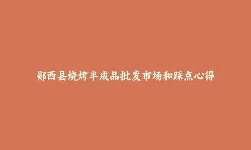 郧西县烧烤半成品批发市场和踩点心得