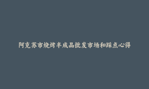 阿克苏市烧烤半成品批发市场和踩点心得