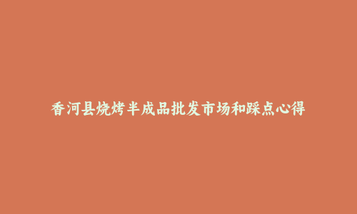 香河县烧烤半成品批发市场和踩点心得
