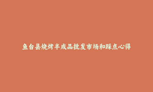 鱼台县烧烤半成品批发市场和踩点心得