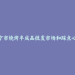 东宁市烧烤半成品批发市场和踩点心得