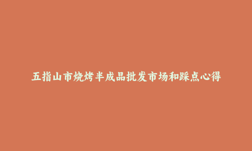 五指山市烧烤半成品批发市场和踩点心得