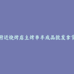 附近烧烤店主烤串半成品批发拿货