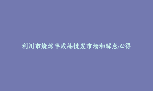 利川市烧烤半成品批发市场和踩点心得