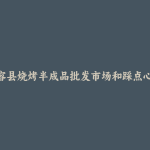 华容县烧烤半成品批发市场和踩点心得
