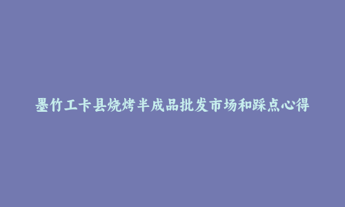 墨竹工卡县烧烤半成品批发市场和踩点心得