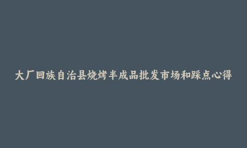 大厂回族自治县烧烤半成品批发市场和踩点心得