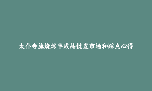 太仆寺旗烧烤半成品批发市场和踩点心得