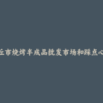 安丘市烧烤半成品批发市场和踩点心得