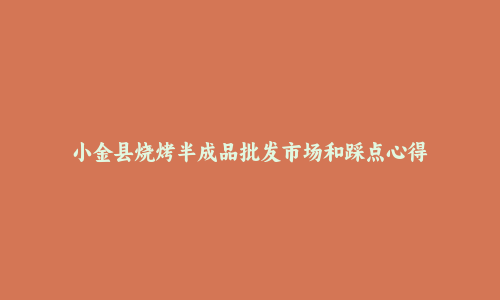 小金县烧烤半成品批发市场和踩点心得