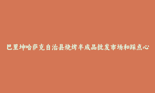 巴里坤哈萨克自治县烧烤半成品批发市场和踩点心得