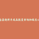 平陆县烧烤半成品批发市场和踩点心得