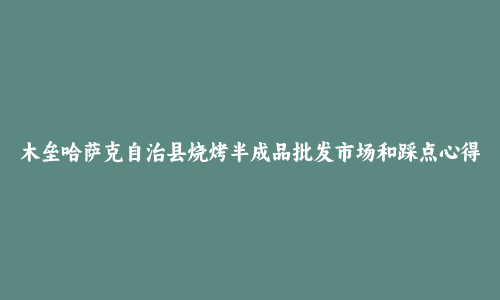 木垒哈萨克自治县烧烤半成品批发市场和踩点心得