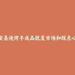来安县烧烤半成品批发市场和踩点心得