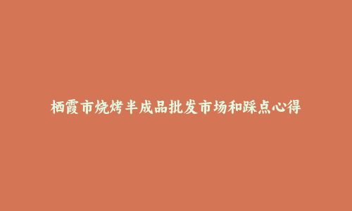 栖霞市烧烤半成品批发市场和踩点心得