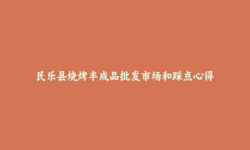 民乐县烧烤半成品批发市场和踩点心得