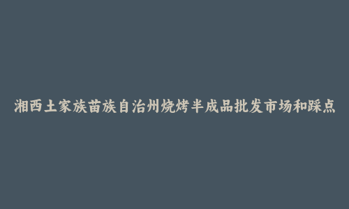 湘西土家族苗族自治州烧烤半成品批发市场和踩点心得