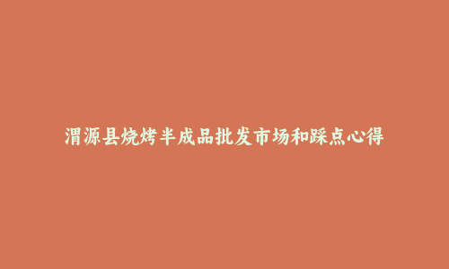 渭源县烧烤半成品批发市场和踩点心得
