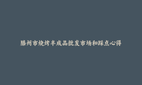 滕州市烧烤半成品批发市场和踩点心得