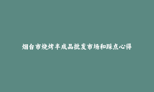 烟台市烧烤半成品批发市场和踩点心得