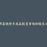 留坝县烧烤半成品批发市场和踩点心得