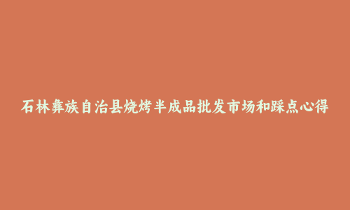 石林彝族自治县烧烤半成品批发市场和踩点心得