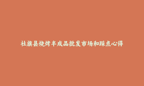 社旗县烧烤半成品批发市场和踩点心得