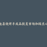 神池县烧烤半成品批发市场和踩点心得