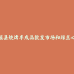竹溪县烧烤半成品批发市场和踩点心得