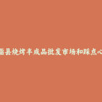 米脂县烧烤半成品批发市场和踩点心得