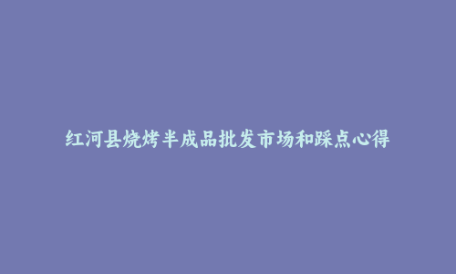 红河县烧烤半成品批发市场和踩点心得