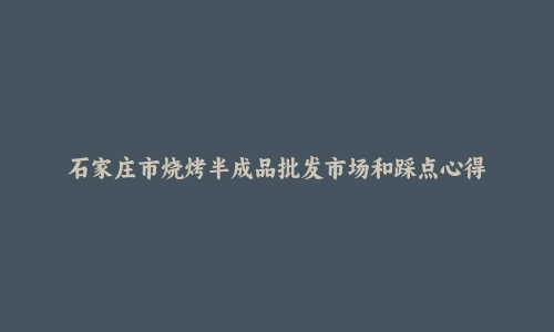 石家庄市烧烤半成品批发市场和踩点心得