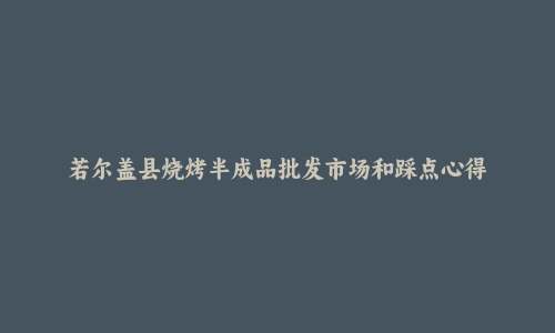 若尔盖县烧烤半成品批发市场和踩点心得