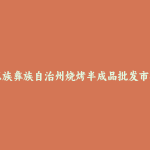 红河哈尼族彝族自治州烧烤半成品批发市场和踩点心得