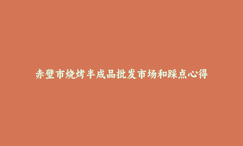 赤壁市烧烤半成品批发市场和踩点心得