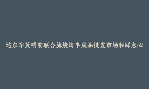 达尔罕茂明安联合旗烧烤半成品批发市场和踩点心得