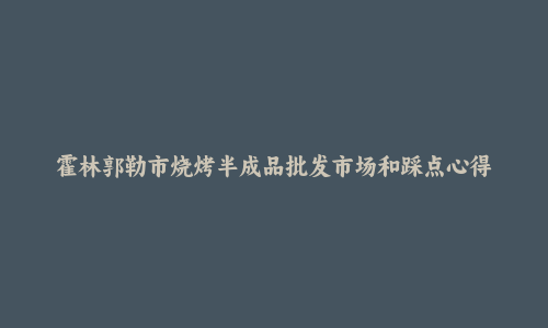 霍林郭勒市烧烤半成品批发市场和踩点心得
