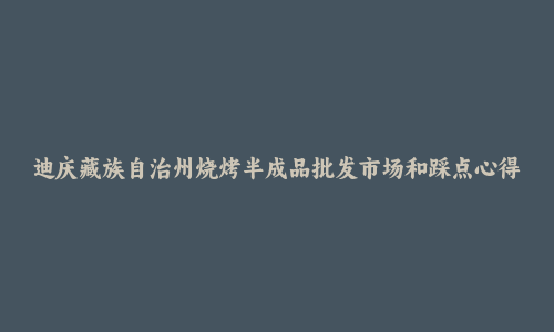 迪庆藏族自治州烧烤半成品批发市场和踩点心得