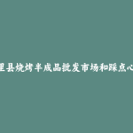 龙里县烧烤半成品批发市场和踩点心得