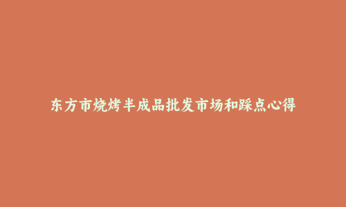 东方市烧烤半成品批发市场和踩点心得