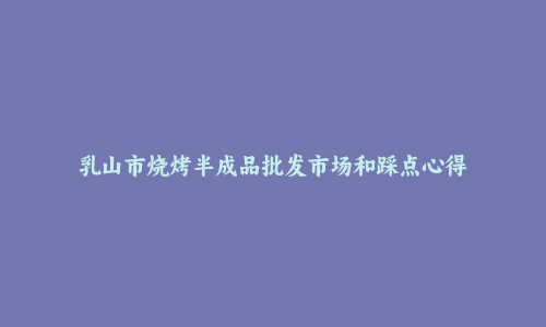 乳山市烧烤半成品批发市场和踩点心得