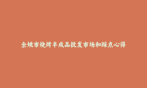余姚市烧烤半成品批发市场和踩点心得