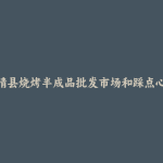 保靖县烧烤半成品批发市场和踩点心得