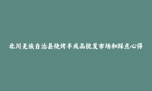 北川羌族自治县烧烤半成品批发市场和踩点心得